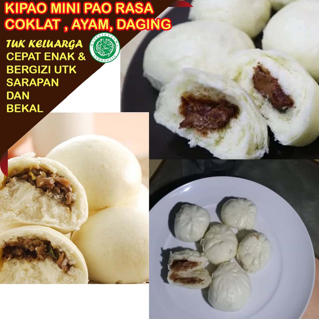 

Bakpao Minipao Froozen Kipao Coklat ,Ayam, Daging isi 25