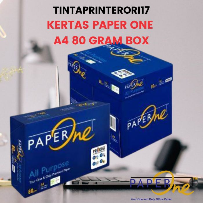 

KERTAS HVS PAPER ONE A4 80 GRAM 1 BOX ISI 5 RIM