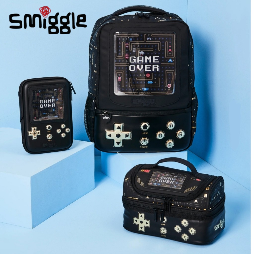 Smiggle Game On Series Backpack Lunch Box Water Bottle Dompet Tas