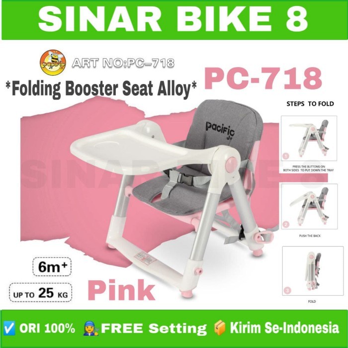 Folding Booster Seat Alloy PACIFIC PC-718 Kursi Makan Bayi Frame Alloy