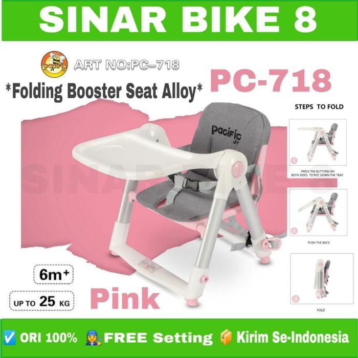 Folding Booster Seat Alloy PACIFIC PC-718 Kursi Makan Bayi Frame Alloy