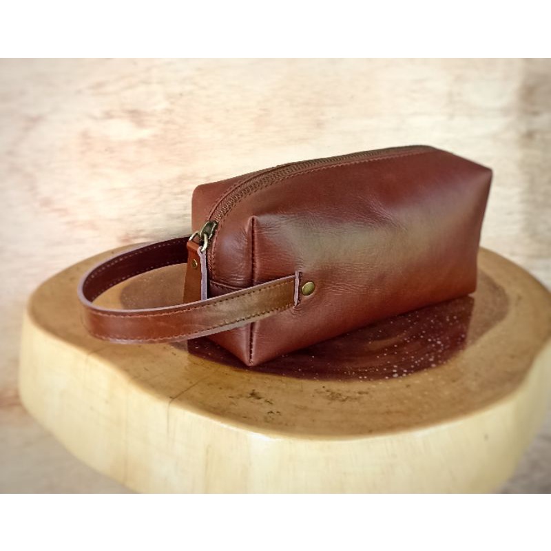 ERLO POUCH BROWN NR LEATHER