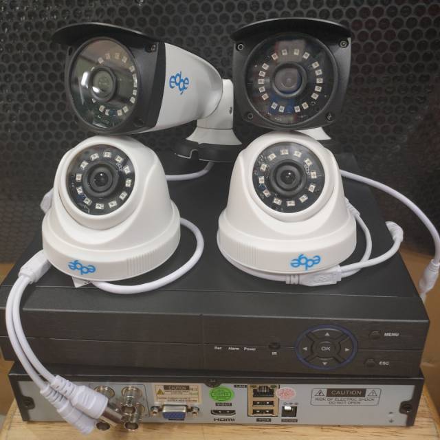 Paket cctv 4 ch edge 5mp+ HDD 500gb komplit tinggal pasang