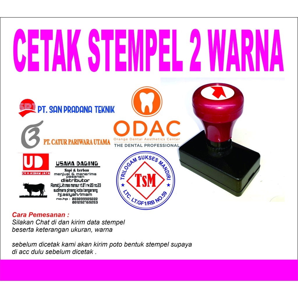 

cetak stempel 2 warna