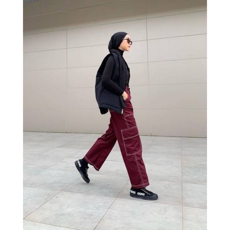 [HC]™ CELANA PANJANG WANITA KOREA KULOT AMBER PANTS