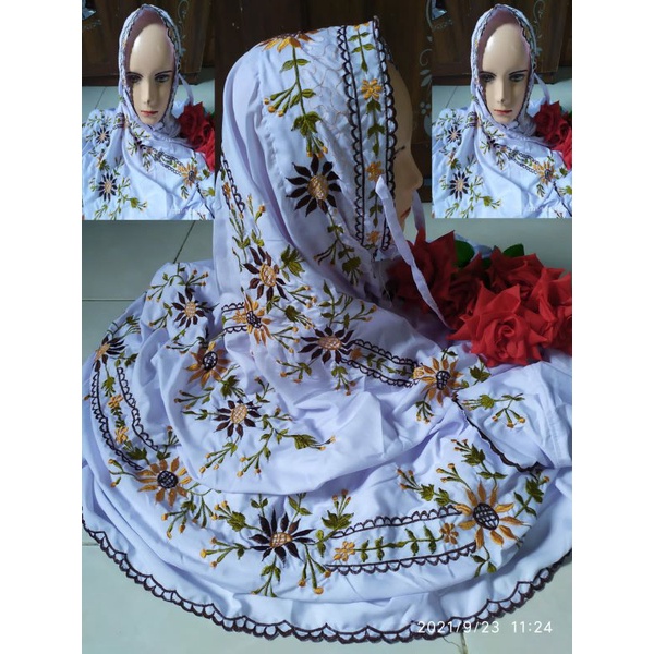 MUKENA MUKENAH POLINO BORDIR BAHAN ADEM