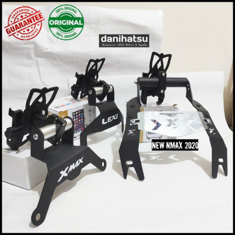 HOLDER HP BREKET GPS UNTUK MOTOR XMAX ADV NMAX AEROX LEXI VARIO BEAT MIO FORZA TMAX DUDUKAN HP PNP