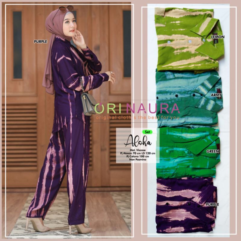 ALOHA SET BAJU SETELAN PANT BY ORI NAURA