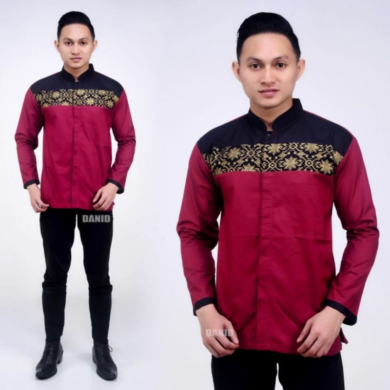 BAJU KOKO PRIA KOMBINASI HADROH MUSLIMIN