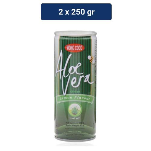 Wong Coco Aloe Vera Rasa Lemon Kaleng 2 x 250 gr