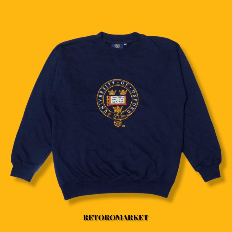CREWNECK VINTAGE 90s OXFORD UNIVERSITY OFFICIAL MERCH