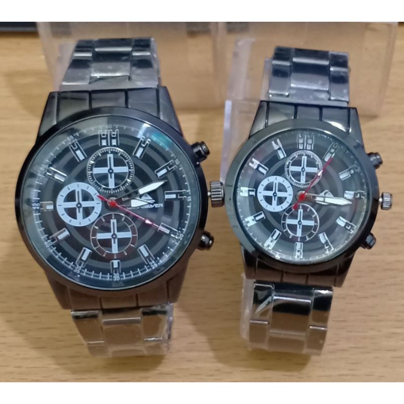 Jam Tangan Couple/Pria/Wanita Fashion Korea QS-17 (Harga Satuan) Stainliss