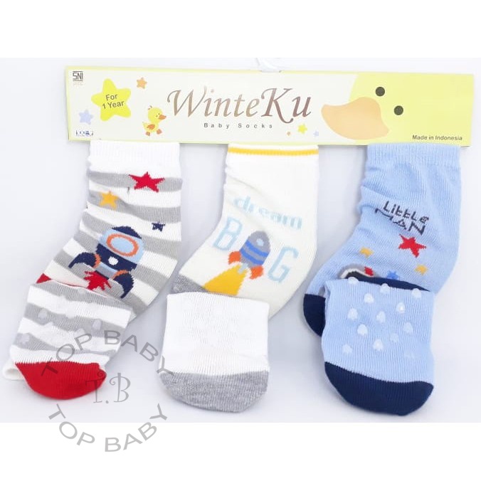 Kaos Kaki Bayi 3in1 Anti Slip Winteku - 4207