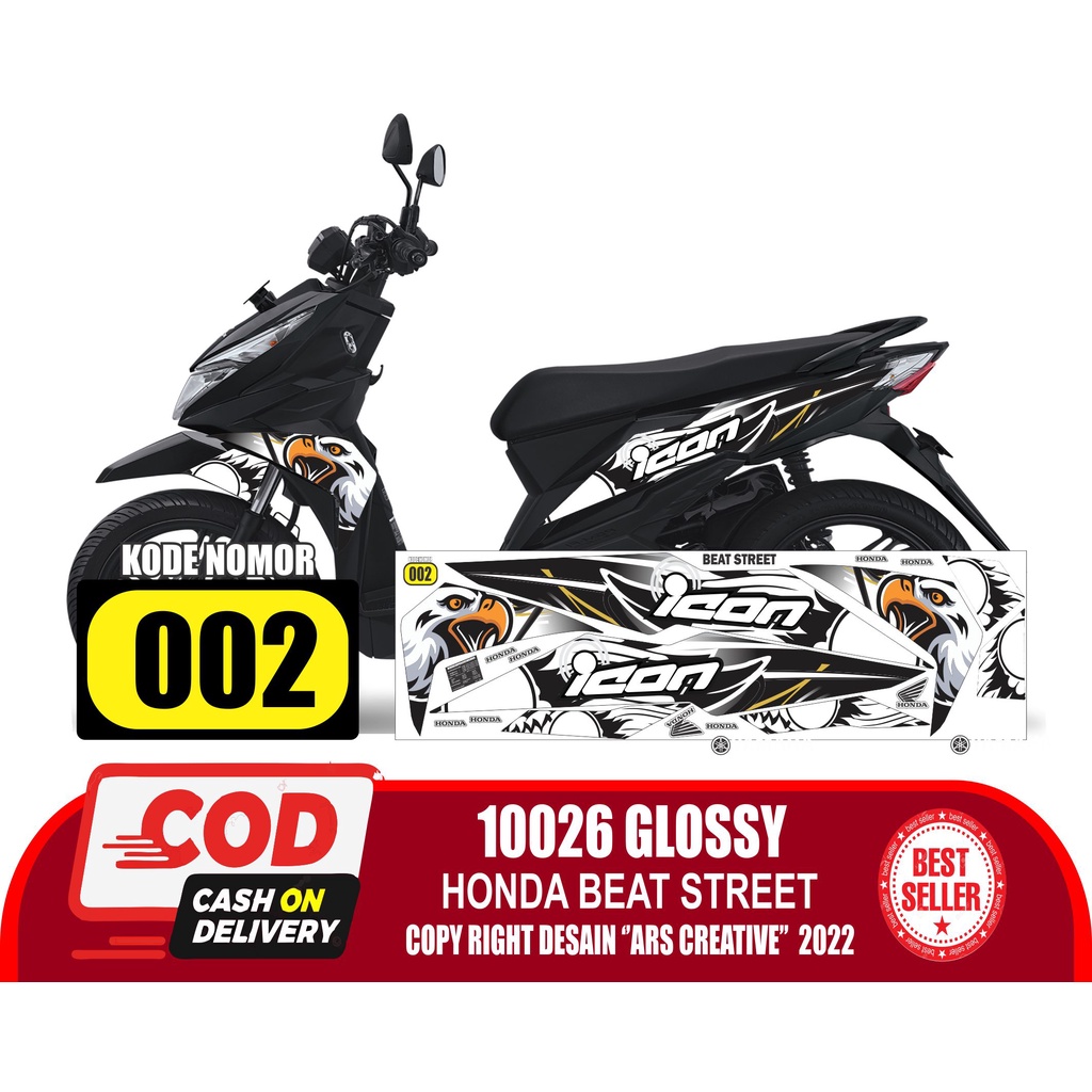 Sticker decal striping honda beat street variasi icon semua ready packing aman