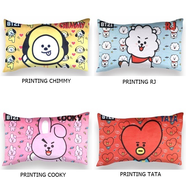 Bantal Peluk Sofa BTS BT21 UnOfficial Bahan Yelvo Halus Berkualitas