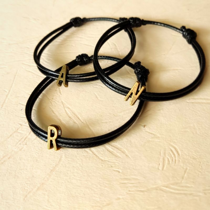 ( A - Z) GELANG INISIAL BRONZE / GELANG INISIAL METAL