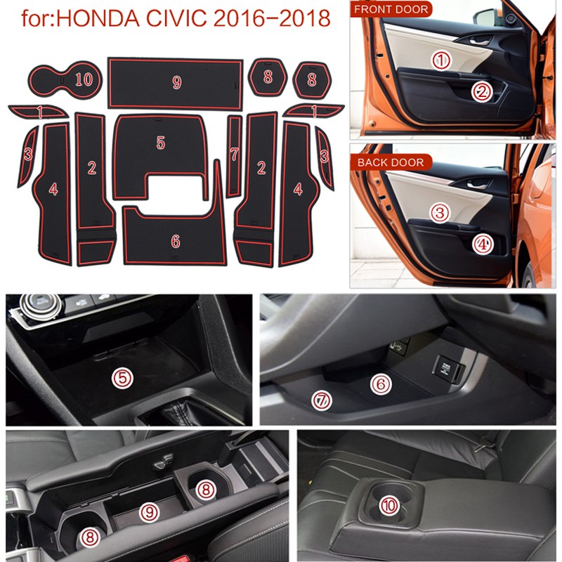 Matras Slot Interior Mobil Honda Civic FC 10th Gen Tanpa Logo