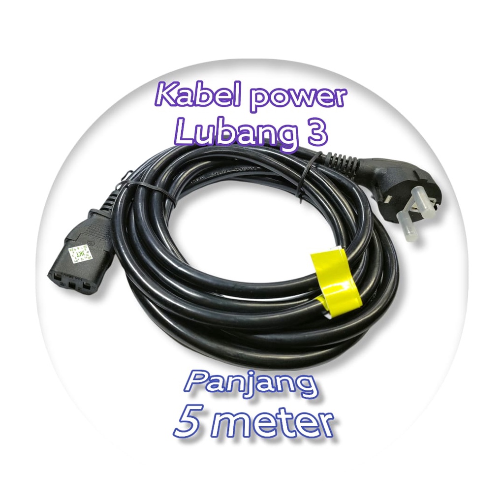 Kabel Power PC 5Meter Cable Power Cpu RvTech RV888 5 Meter AC Cord