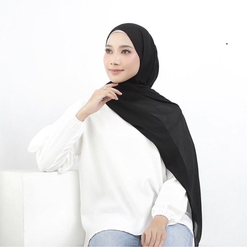 ALGHANI - BASIC PASHMINA INSTAN KARET