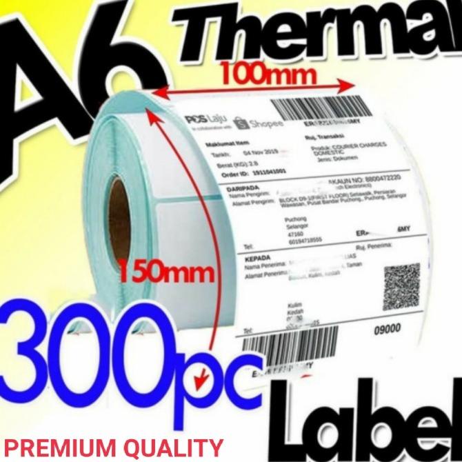 

BARU! LABEL BARCODE 100 X 150 KERTAS STICKER THERMAL 100x150 mm (300 pcs)