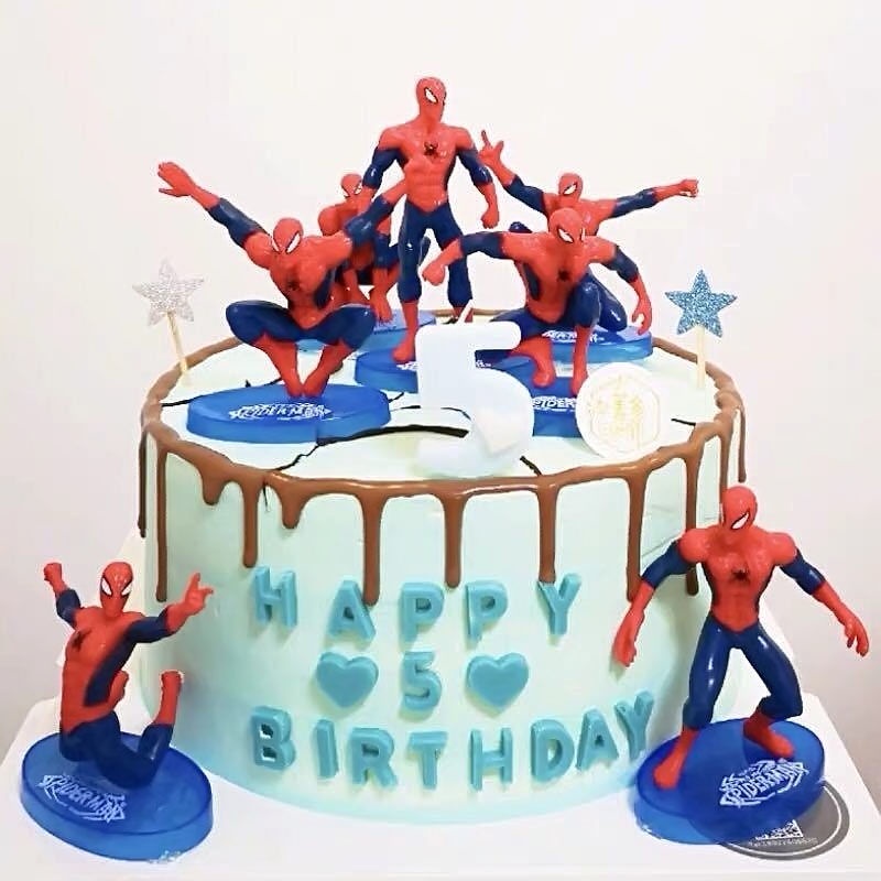 7pcs / set Mainan Action Figure Model SpiderMan Untuk Hadiah Anak