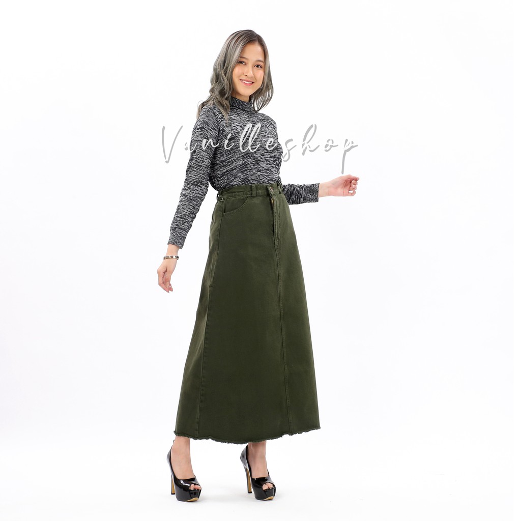 VANILLESHOP - Rok Jeans Panjang SONIA