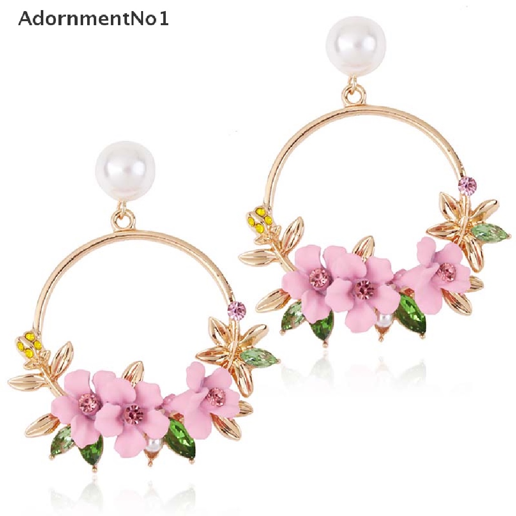 (AdornmentNo1) Anting Tusuk Gantung Desain Bunga Menarik Untuk Wanita