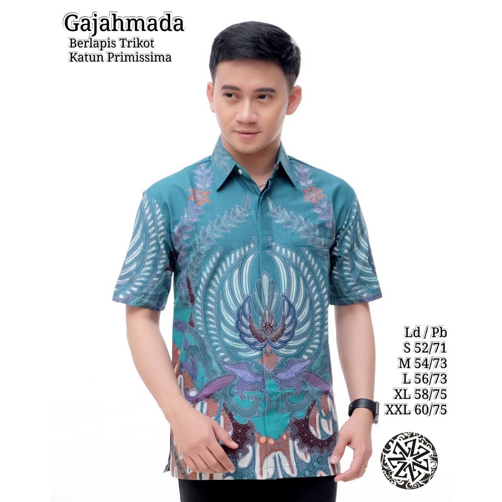 Hem Batik Tulis Pria Motif Gajahmada