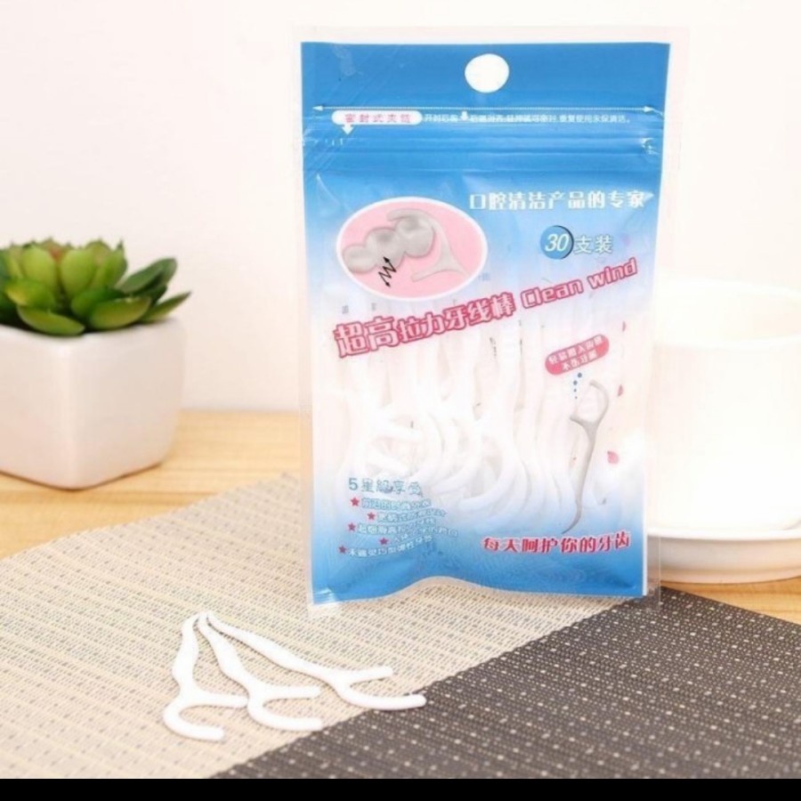 Dental Floss Benang Gigi Pembersih Sela Sikat Behel Tusuk Gigi Set New Aksesoris Kebersihan Mulut