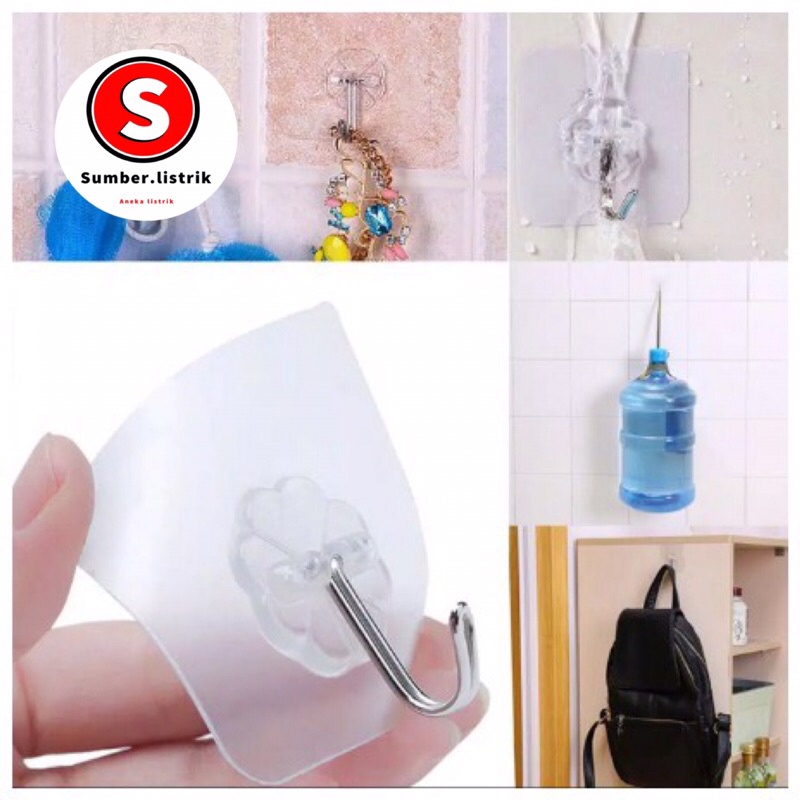GANTUNGAN HOOK MAGIC TEMPEL HOOK AJAIB AKSESORI KAMAR MANDI KAIT DIPASANG DINDING BEBAS PAKU BAGUS