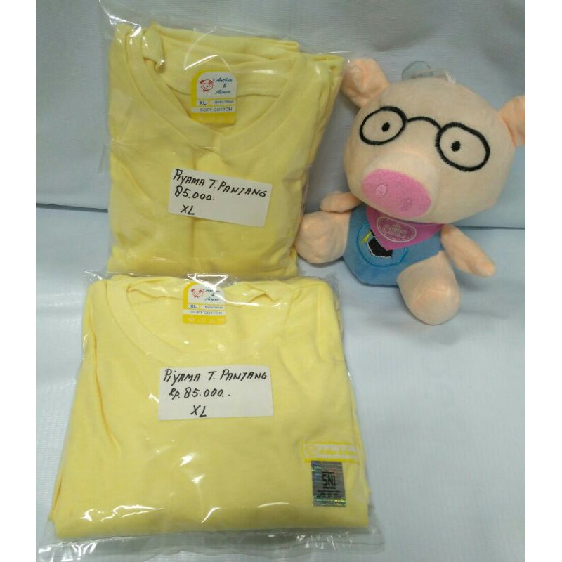 Setelan Baju tidur bayi ukuran XL Arthur & Aimee warna Kuning