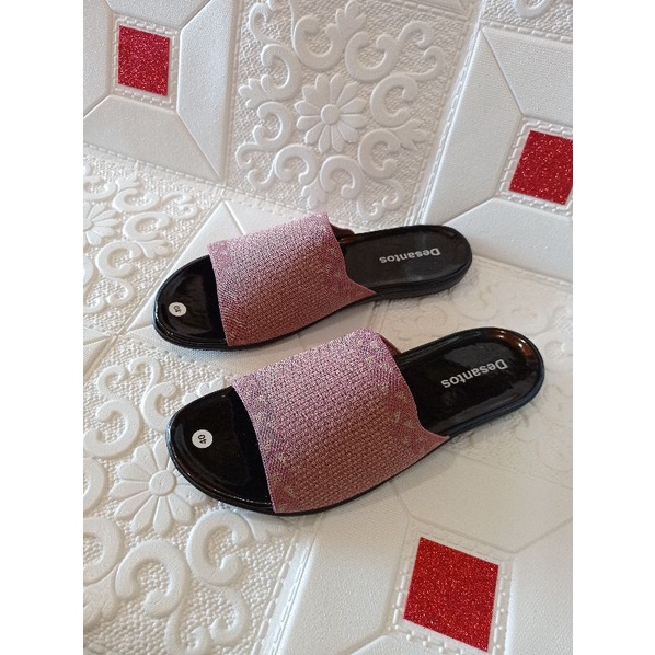 Sandal slop Desantos rajut motif