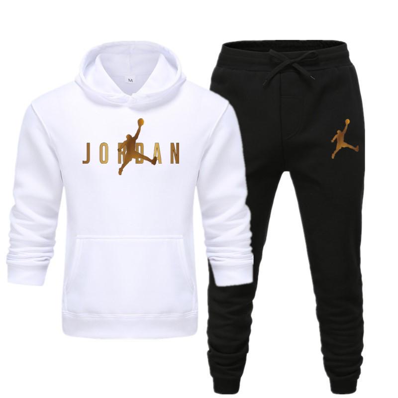 Setelan Celana Jogger &amp; Jumper Hoodie JORDAN BASKET GOLD II Set sweater Hoodie dan Celana Joger Panjang ( Pria &amp; Wanita )