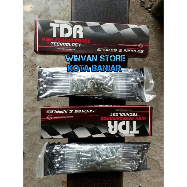 Ruji Jari jari Tdr rx king ring 17 SET depan belakang ring 17 warna CROM mengkilap TDR