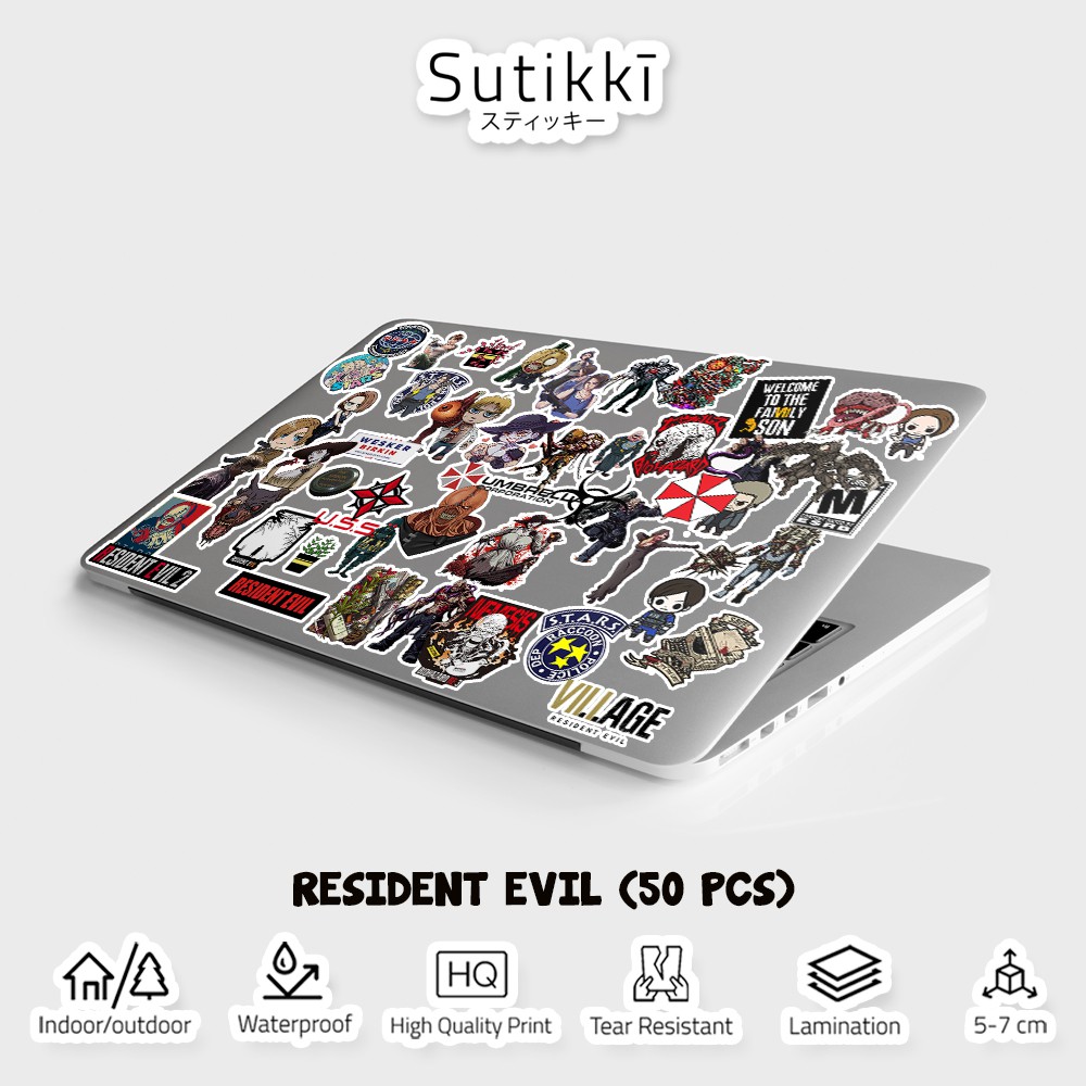 Sutikki | Sticker Pack Resident Evil VIllage Nemesis 2 3 Remake BD Stiker Vinyl Laptop Koper Sepeda