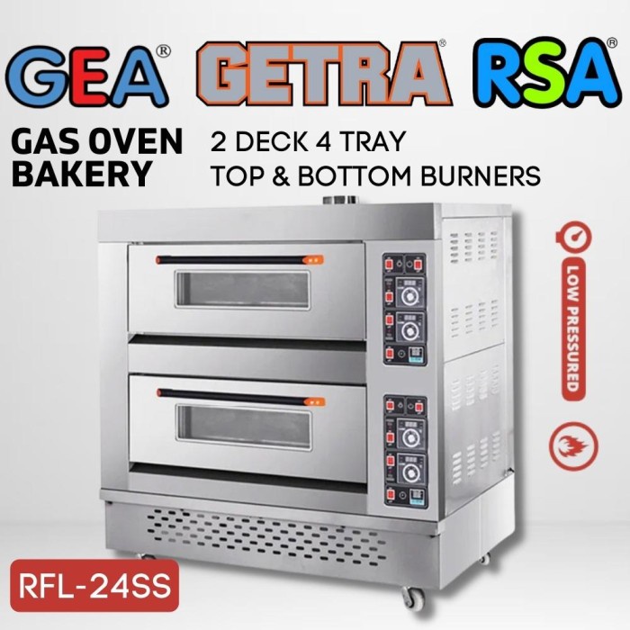 OVEN GETRA 2 DECK 4 TRAY RFL 24SS PEMANGGANG ROTI KUE GARANSI RESMI