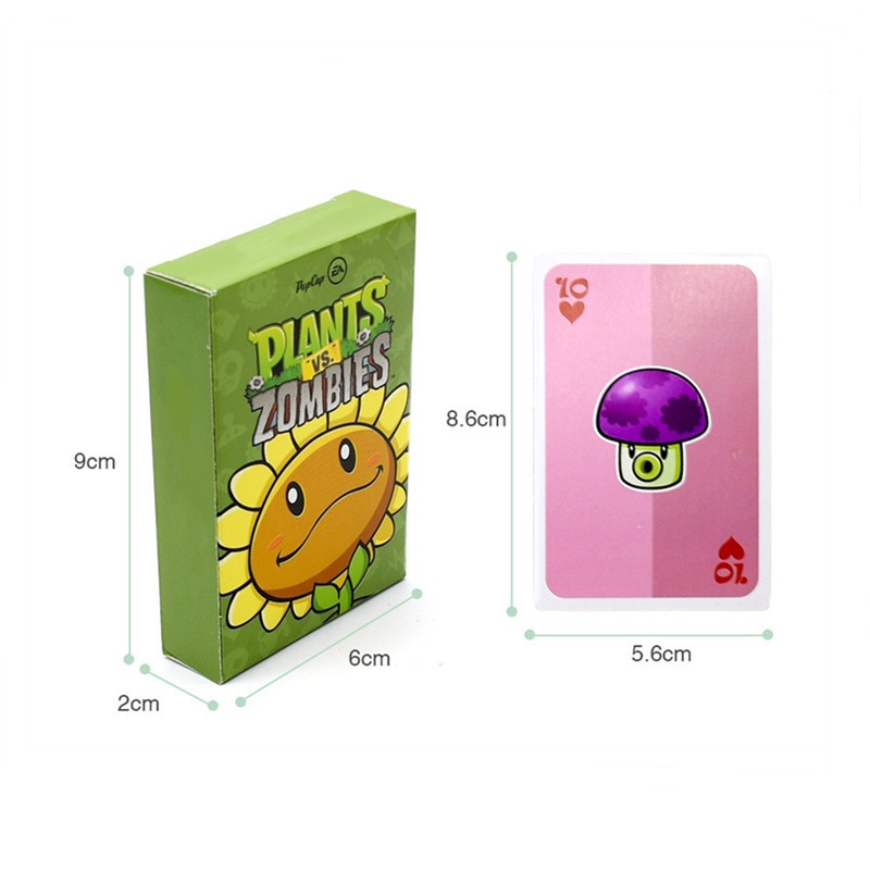 55pcs Kartu Permainan Plants vs Zombies Alien World Cherry Kacang Polong Snow Pea Untuk Pesta