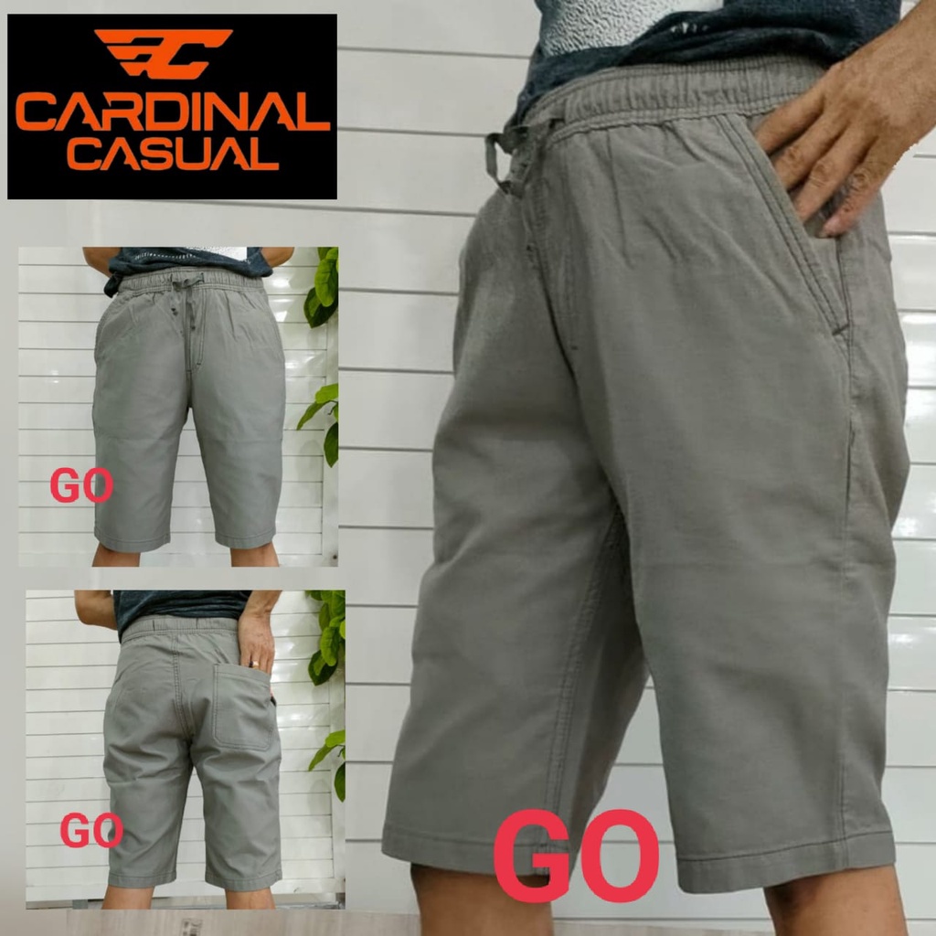 gof M-L CARDINAL CELANA PENDEK KARET KOLOR Katun Casual Soft Jeans Murah Bagus Santai Original