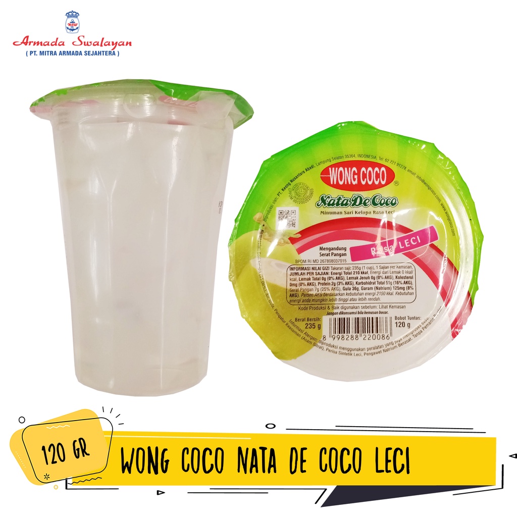 

Wong Coco Nata de Coco Leci 120g