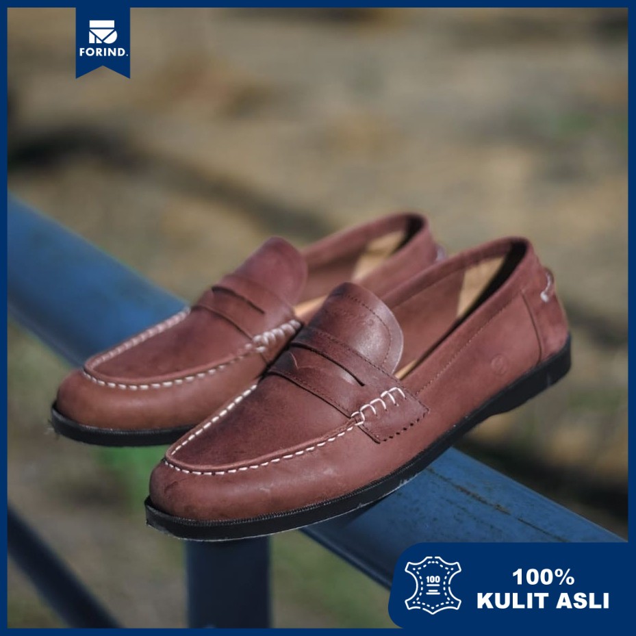 Gustavo Brown | Sepatu Kulit Asli Vintage Klasik Pria Cowok Men Loafers Footwear | FORIND x Zapato