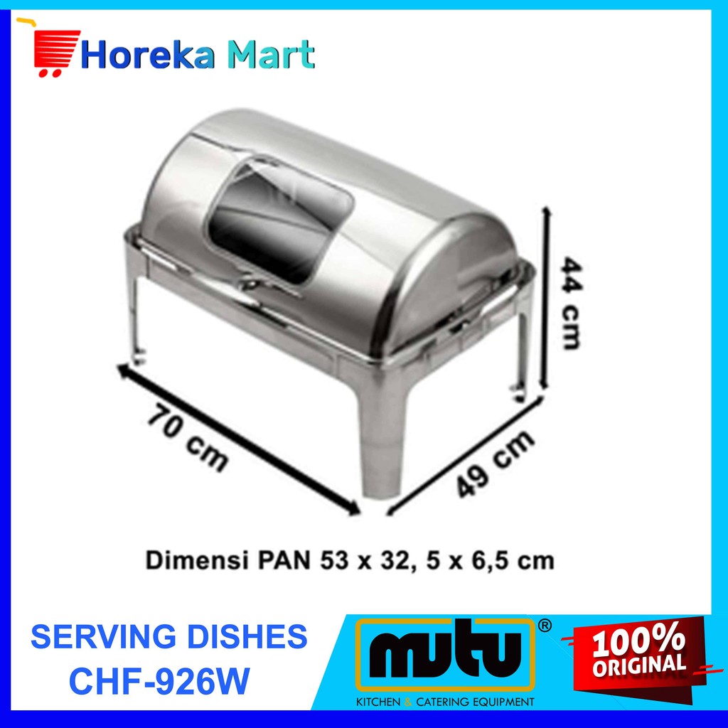 Chafing Dish Stainless Tempat Pemanas Makanan Prasmanan Mutu CHF926W