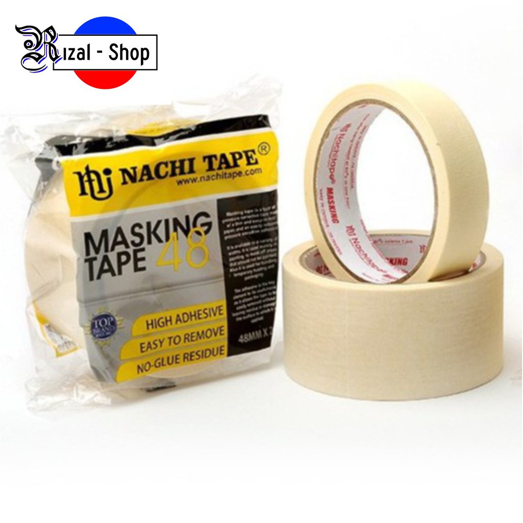 Jual NACHI Masking Tape Isolasi Kertas 1 Inch 2 Inch Lakban Kertas 