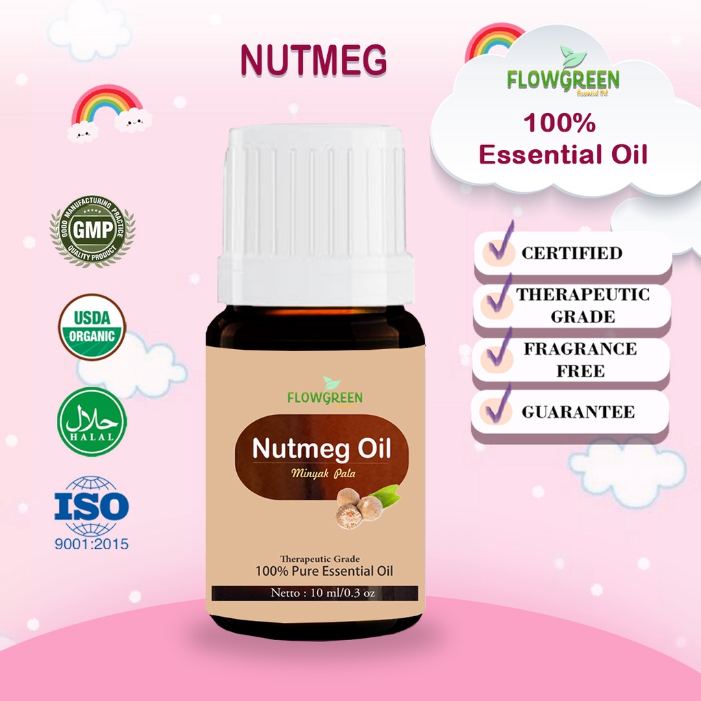 FLOWGREEN NUTMEG 100% PURE ESSENTIAL OIL DIFFUSER HUMIDIFIER