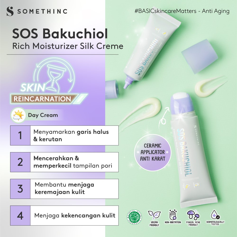 Somethinc SOS Bakuchiol Electrolyte Rich Moisturizer Silk Crème