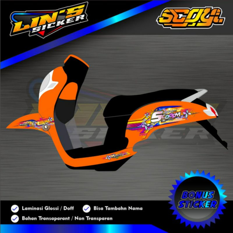 striping scoopy new 2018 transparan costum S