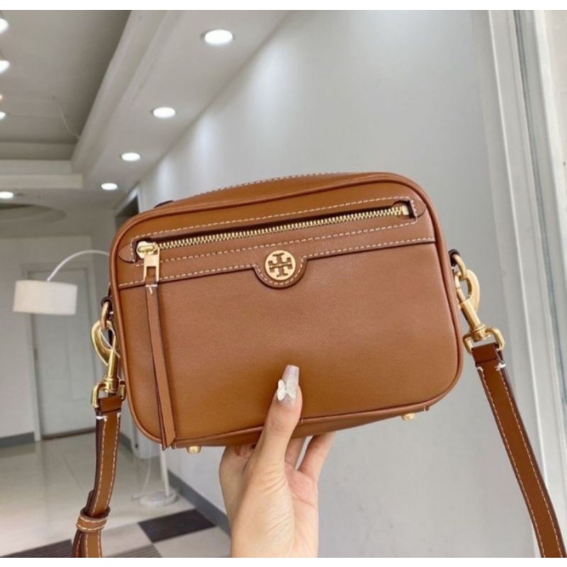 Tory Burch T Monogram Leather Camera Bag