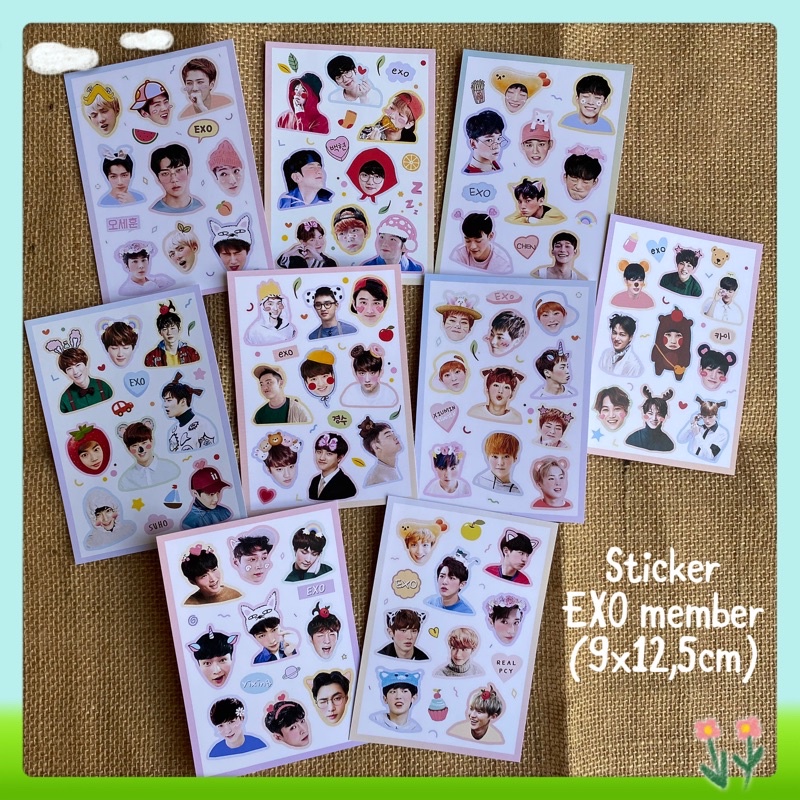 

Sticker EXO member glossy