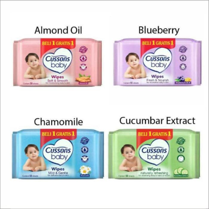 CUSSONS BABY WIPES 45S/50S BELI 1 GRATIS 1