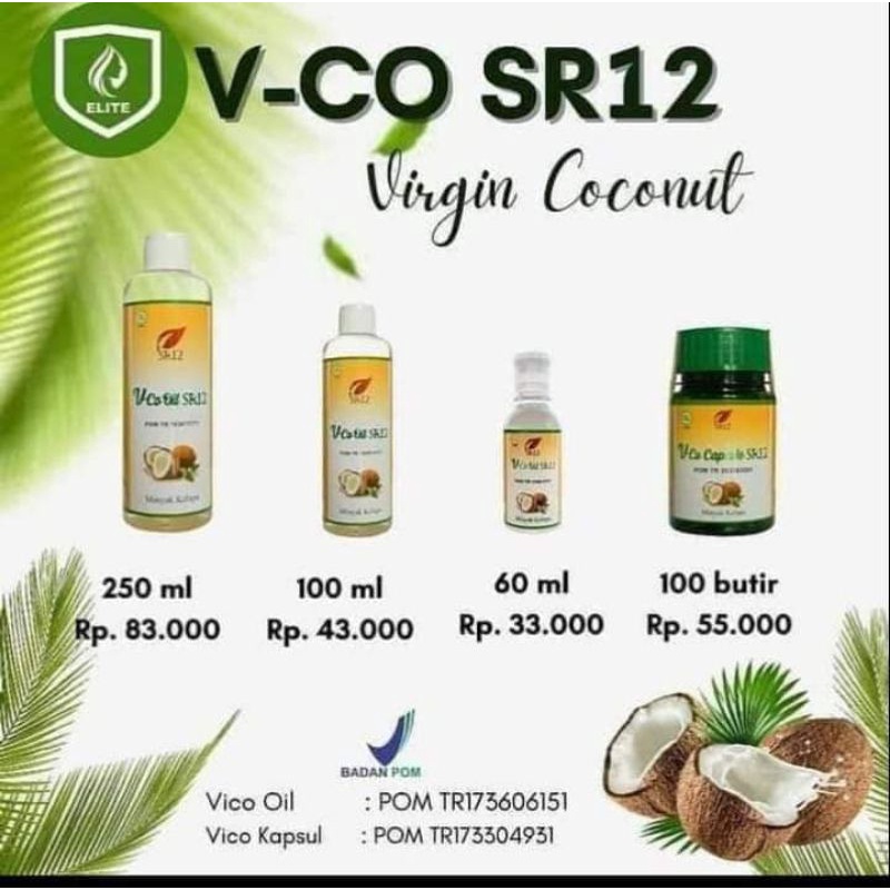 SR12 VCO Virgin Coconut Oil - 100% Pure Minyak Kelapa Murni - Minyak Serbaguna