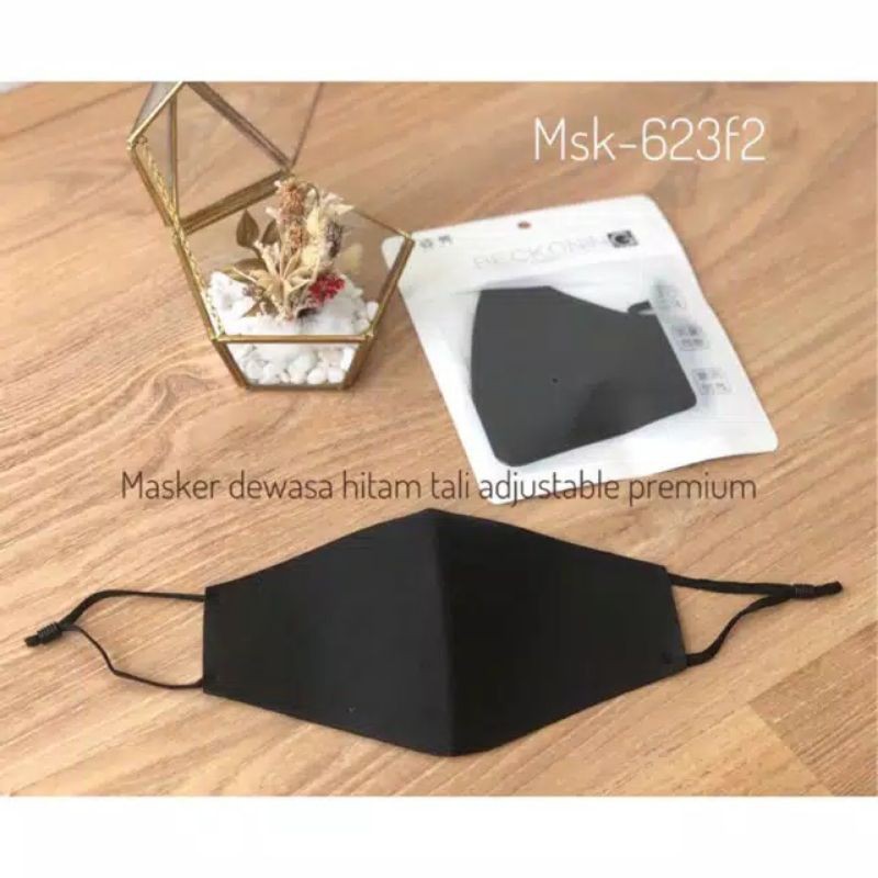 Masker mulut sponge BECKONING Dewasa New Desain PRESS Adjustable Hitam Korea IDOL K-POP KPOP Mask